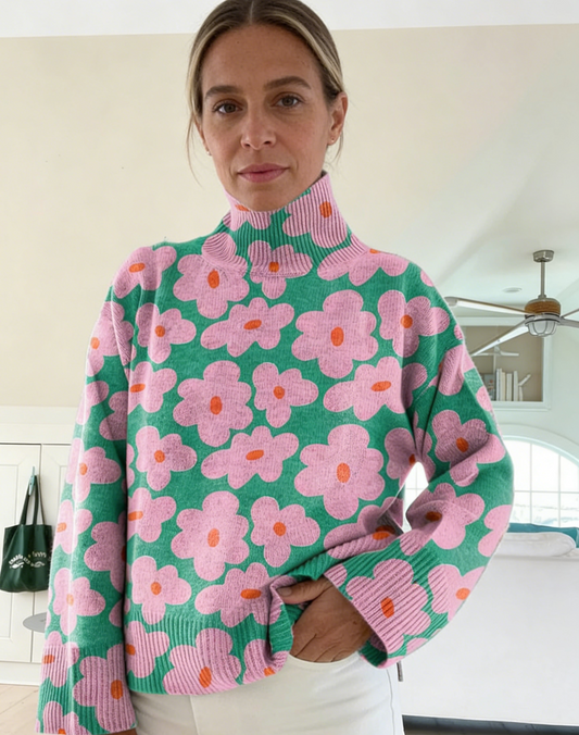 Floral Knit Sweater