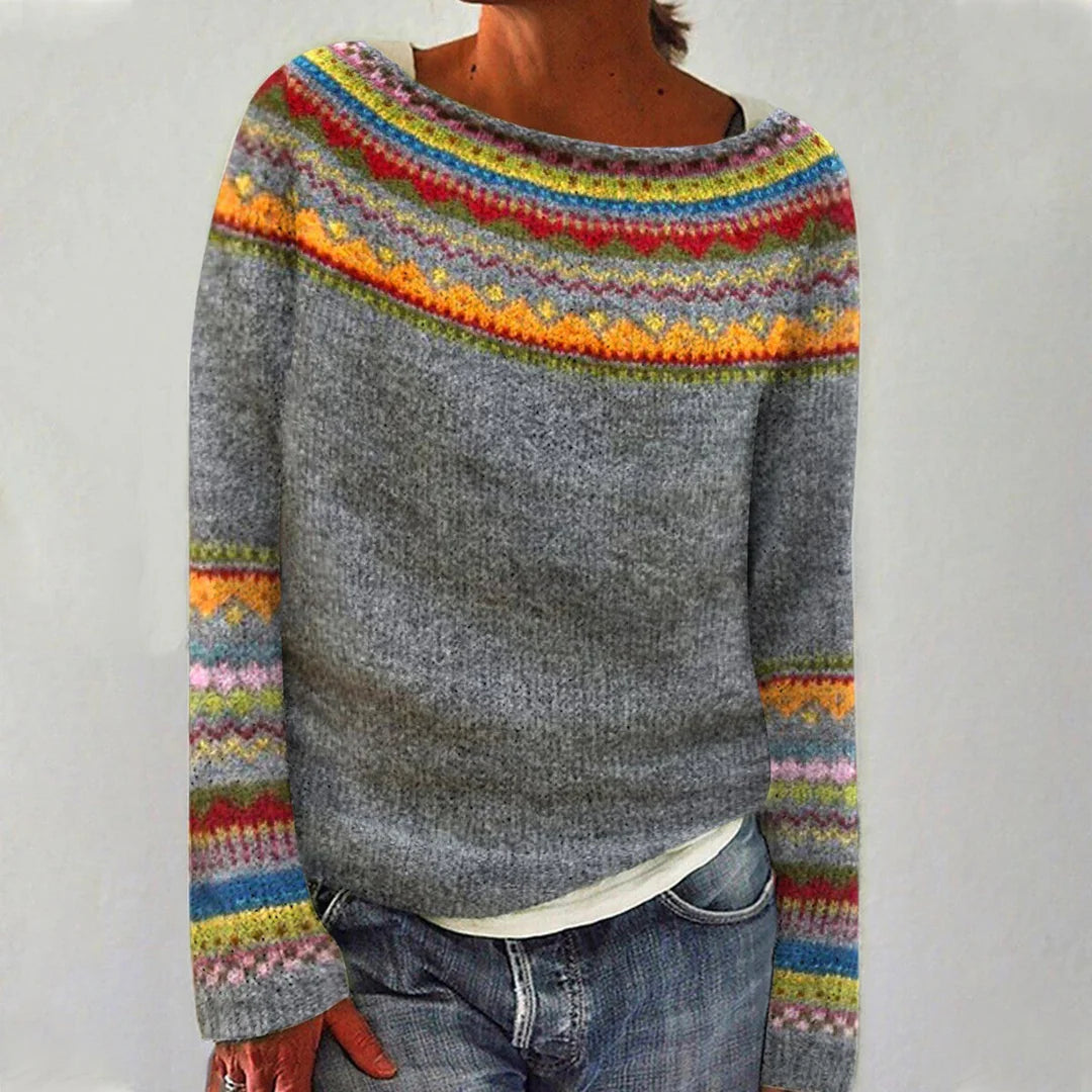 Retro Scandinavian knitted sweater