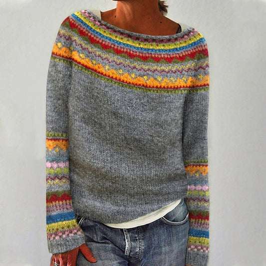Retro Scandinavian knitted sweater