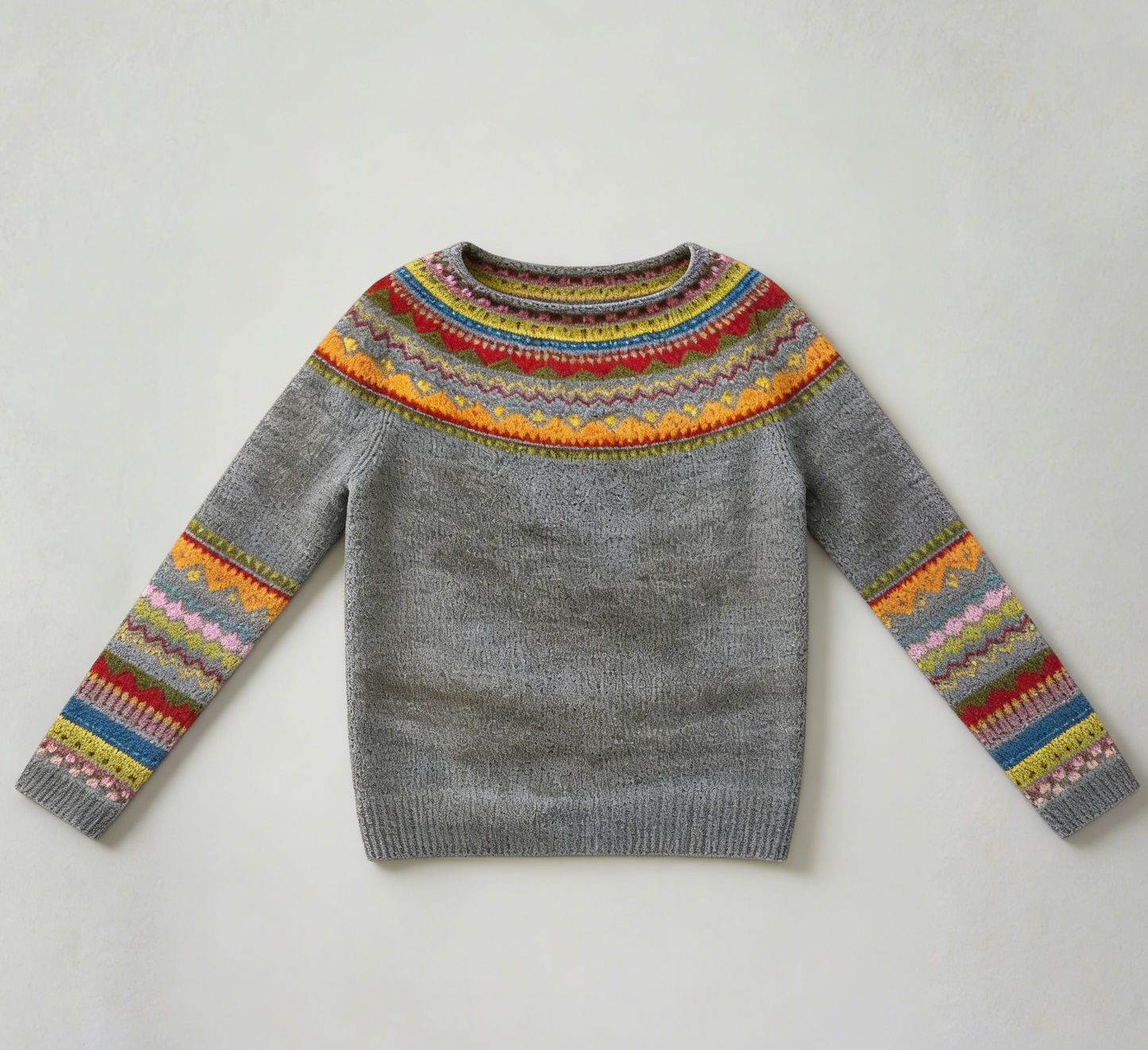 Retro Scandinavian knitted sweater