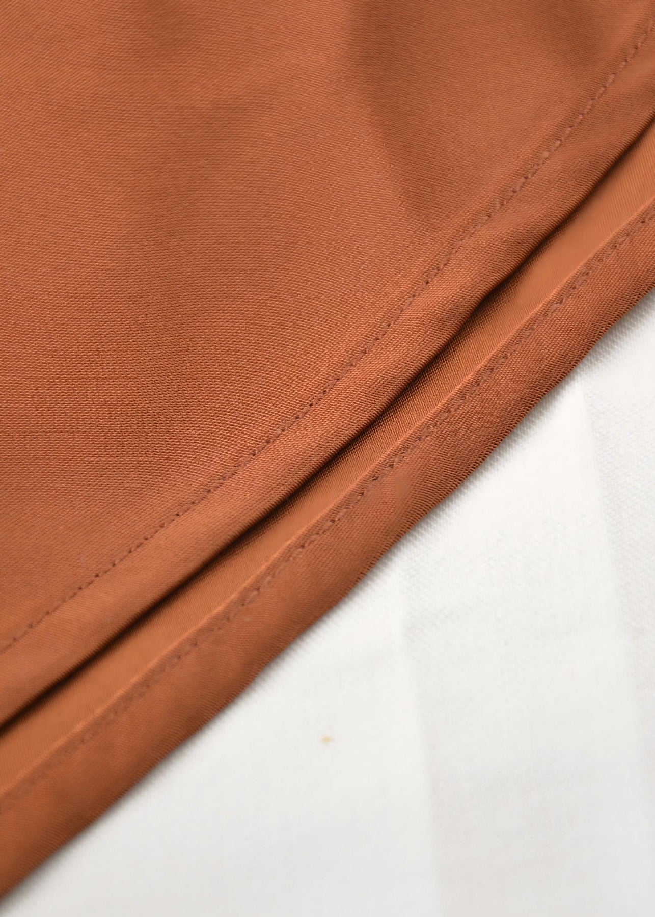 High-end satin A-line long skirt with lace