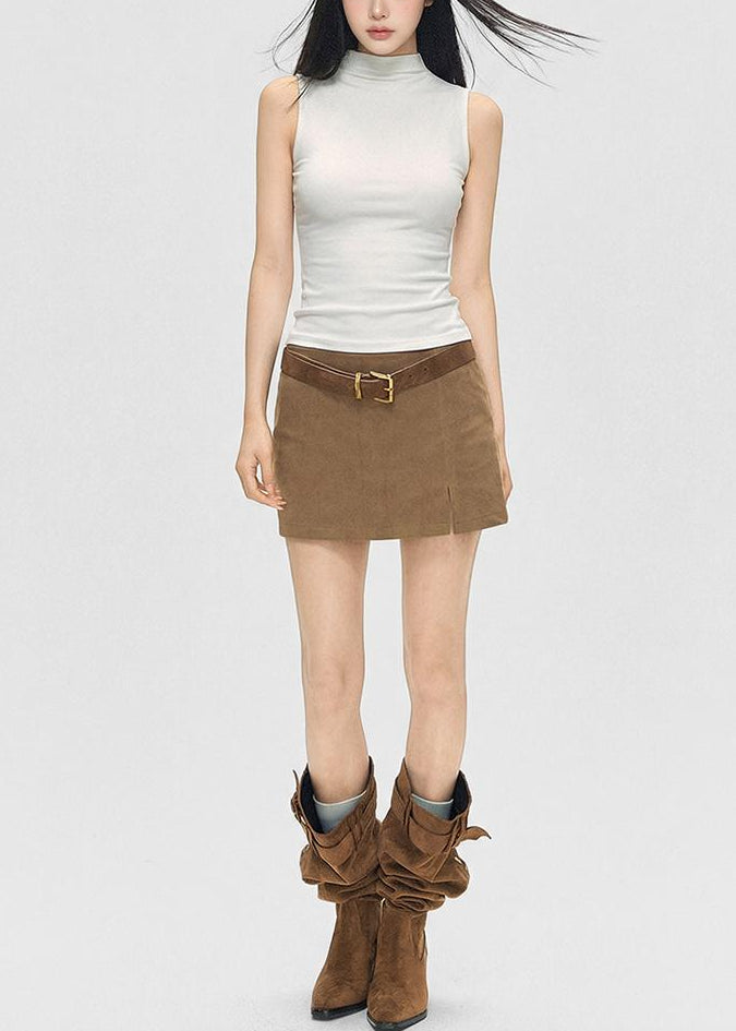 Women's Mock Neck Sleeveless Tank Top, Summer Y2K Style