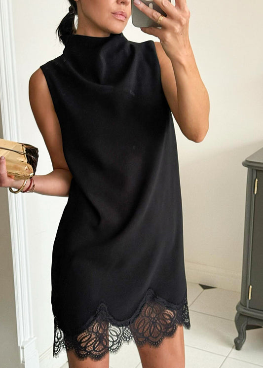 Women's lace sleeveless straight dress