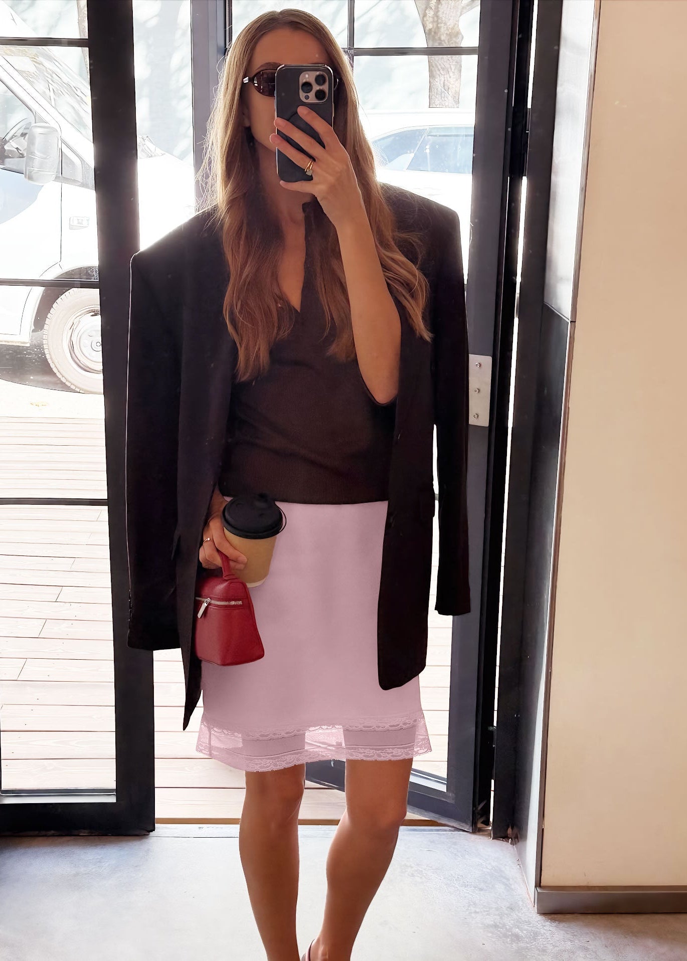 Sexy Commute Straight Skirt with Lace Trim, Elegant Style