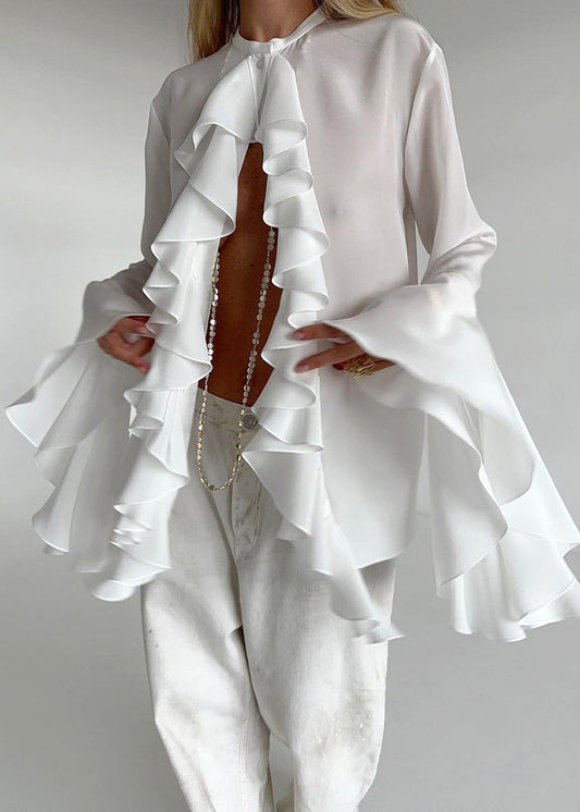 Ruffle Long Sleeve Shirt