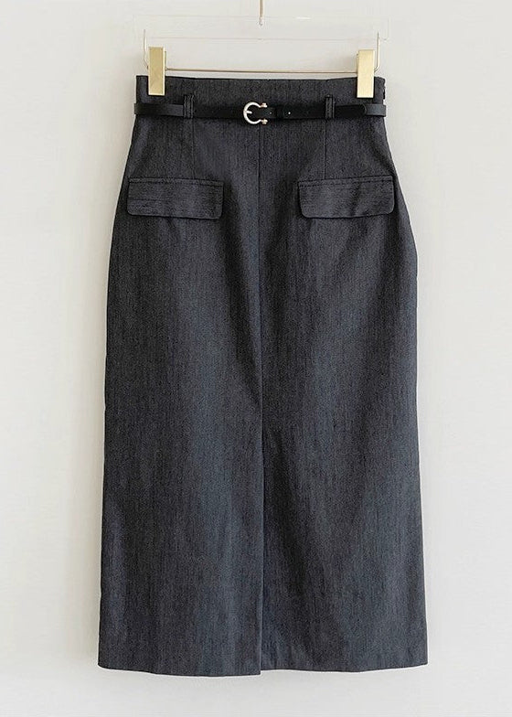 Gray Bodycon Work Skirt, Professional Style