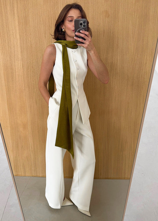 Sleeveless Fashion Commute Set