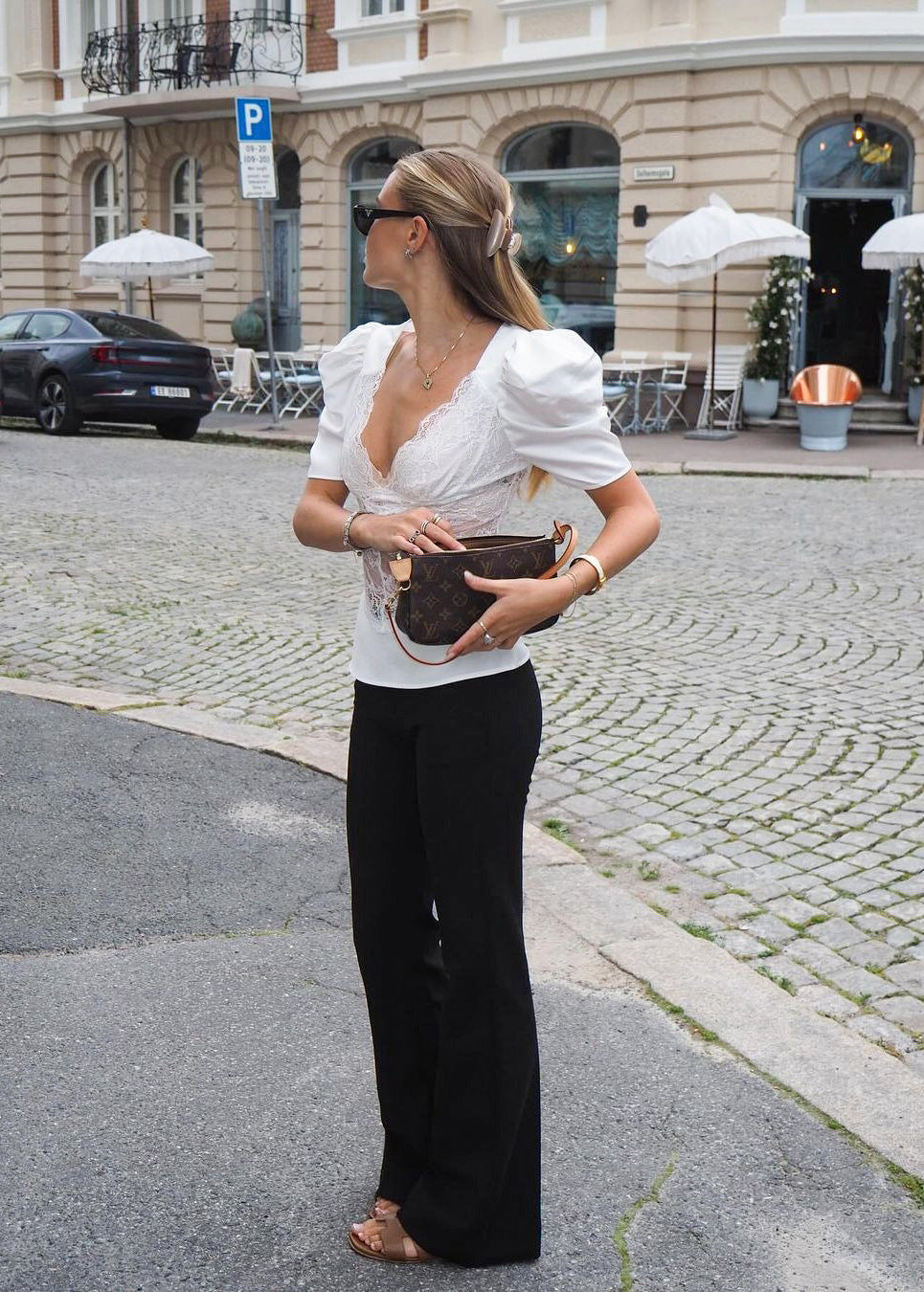 V-Neck Lace Top, Slim, Stylish & Sexy