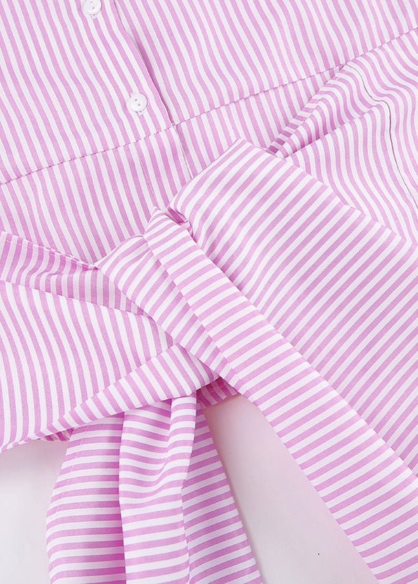 Women's Shirt with Stylish Tie Waist, Slim Fit & Versatile