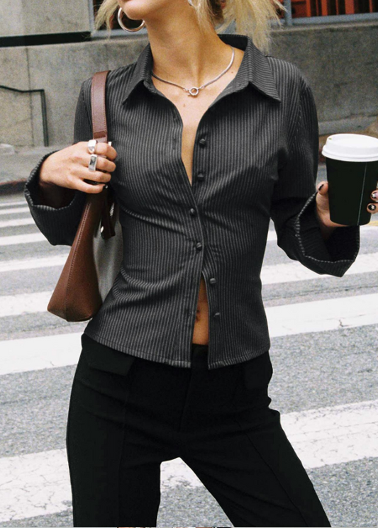 British Style Striped Shirt